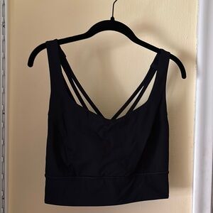 Lululemon Energy Long Line Sports Bra in Black.